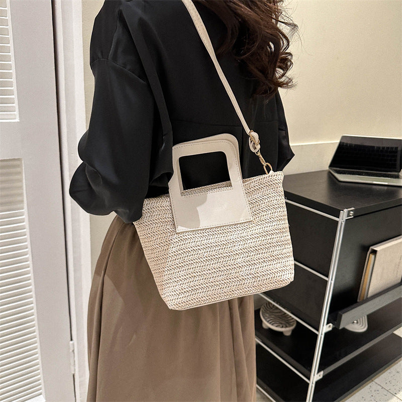 Modern Textured Woven Handheld Bag Kalsten