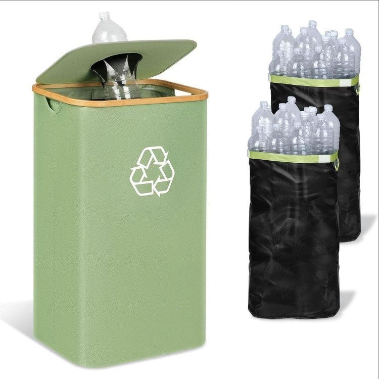Elegant recycling bin with removable lid and compartments Kalsten