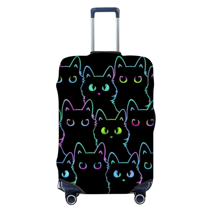 Unisex non-elastic luggage cover with graffiti print and zipper opening, stretchable protective cover with non-slip inner fastening Kalsten
