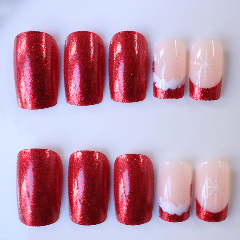 Decorative Glittery Winter Nail Art Enhancements Kalsten
