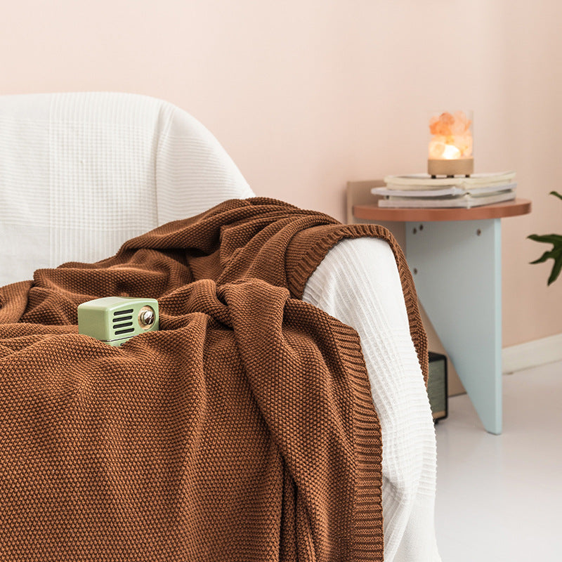 Textured Knit Throw Blanket