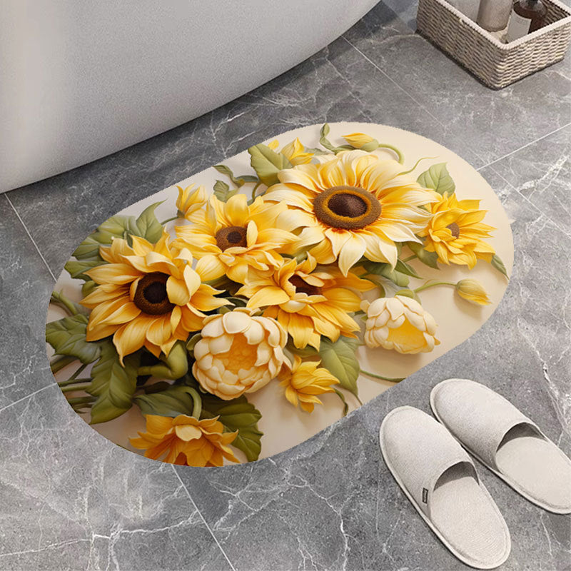 Floral Print Bath Mat Kalsten