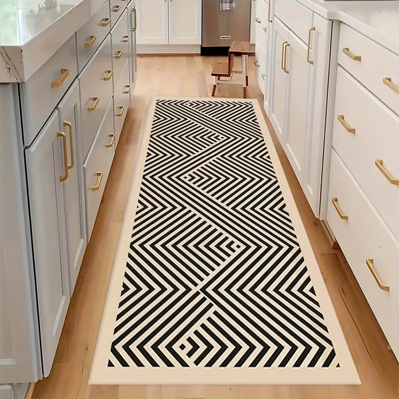 Geometric Patterned Runner Rug