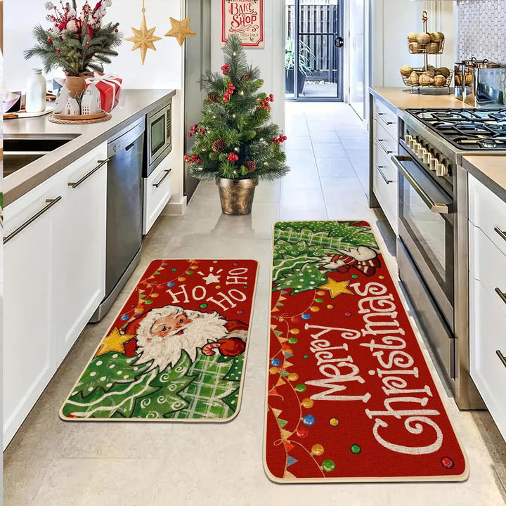 Festive Holiday Kitchen Runner Mat Kalsten
