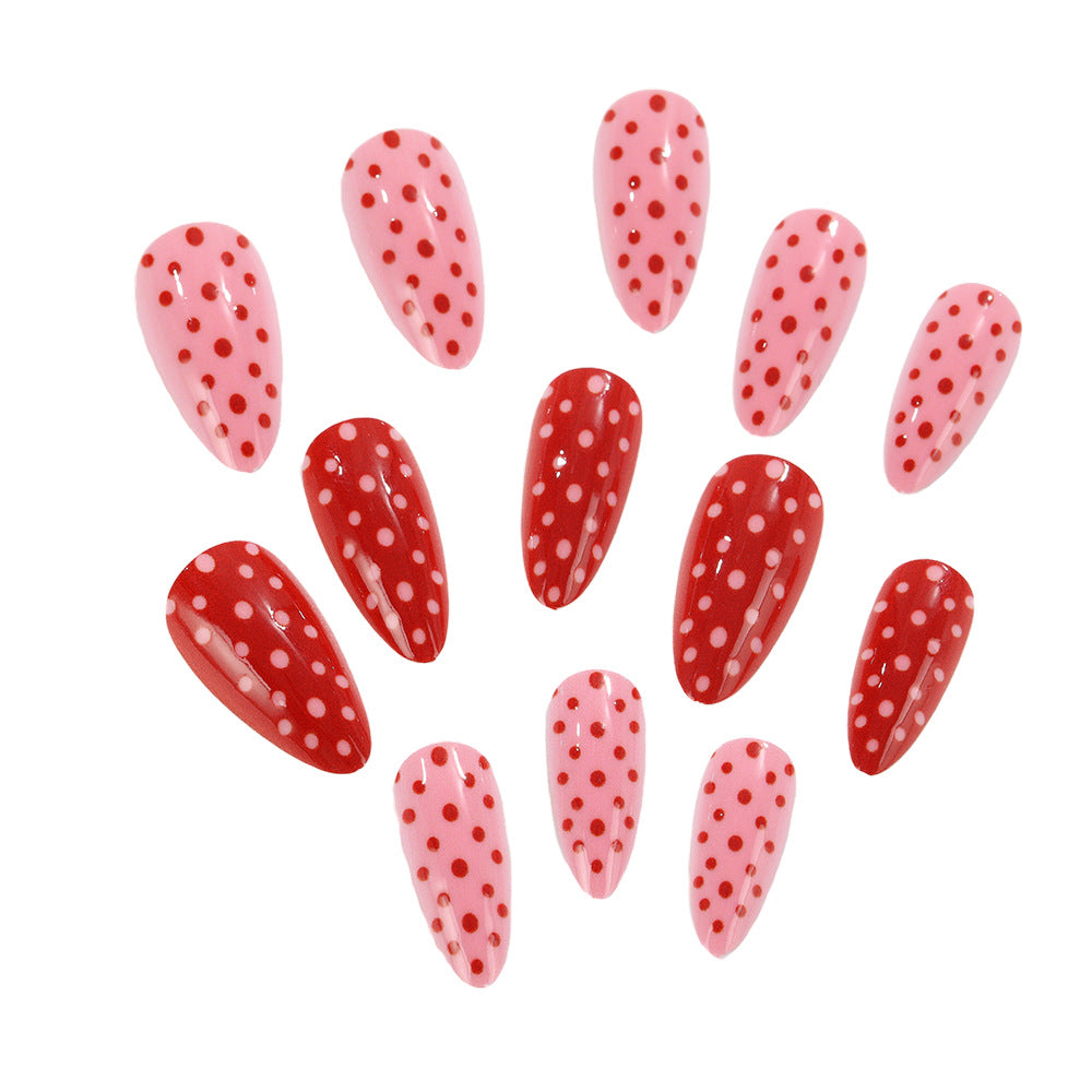 Artificial nails with trendy Polka Dot Design Kalsten