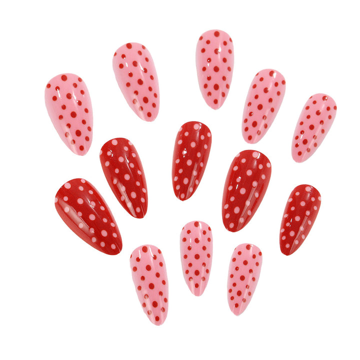 Artificial nails with trendy Polka Dot Design Kalsten