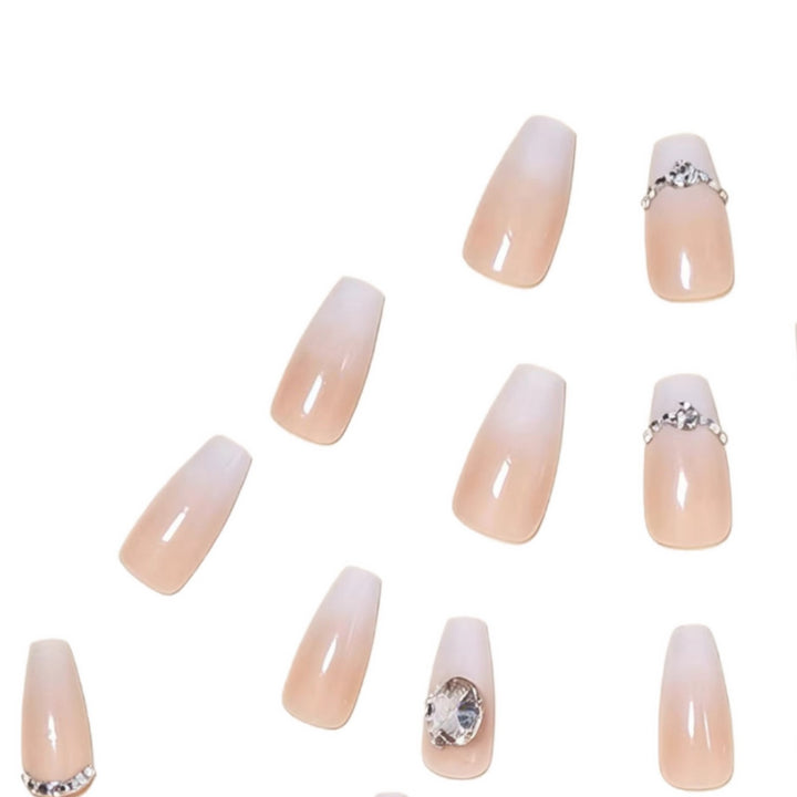 Luxurious Crystal-Embellished Press-On Nail Art Kalsten