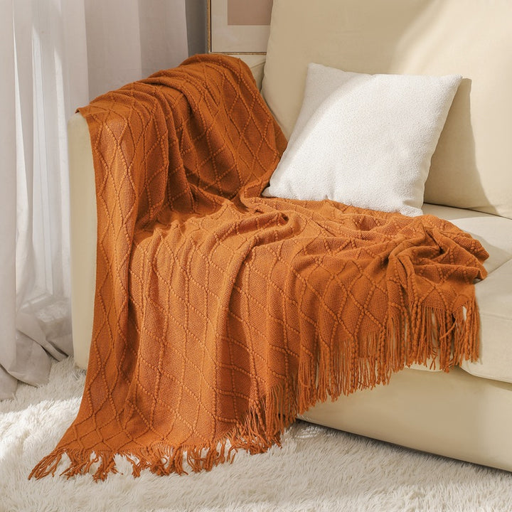 Cozy Knitted Throw Blanket