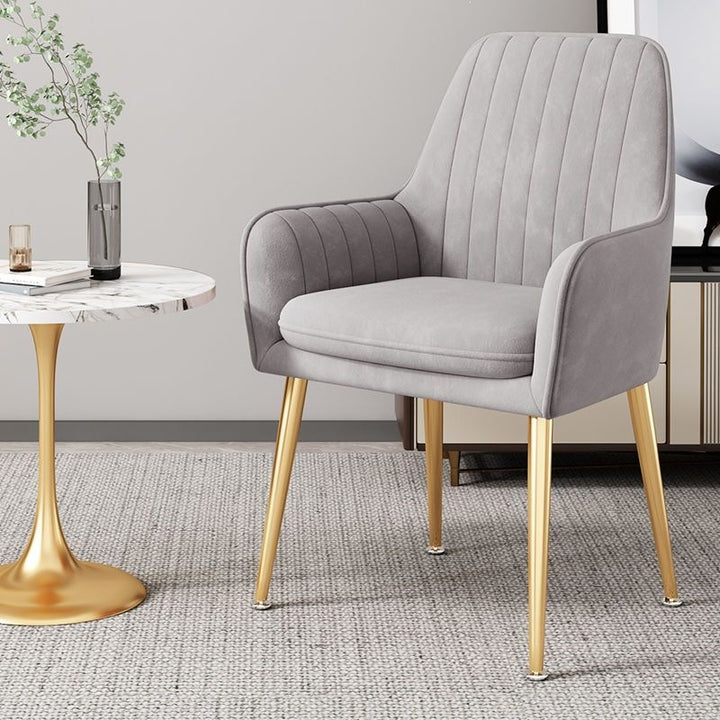 Modern Accent Chair with Gold Legs Kalsten