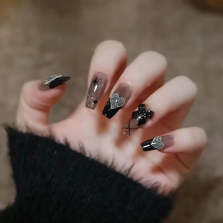 Artificial Glamorous Heart Nail Tips Kalsten