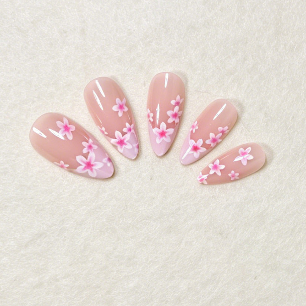 Floral Accent Stiletto Nail Art Set Kalsten