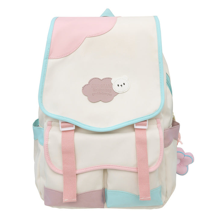 Casual Floral Accent School Backpack Kalsten