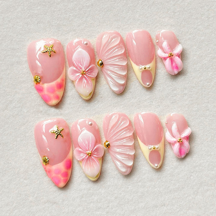 Elegant Artificial Nail Collection with Glitter Motifs Kalsten