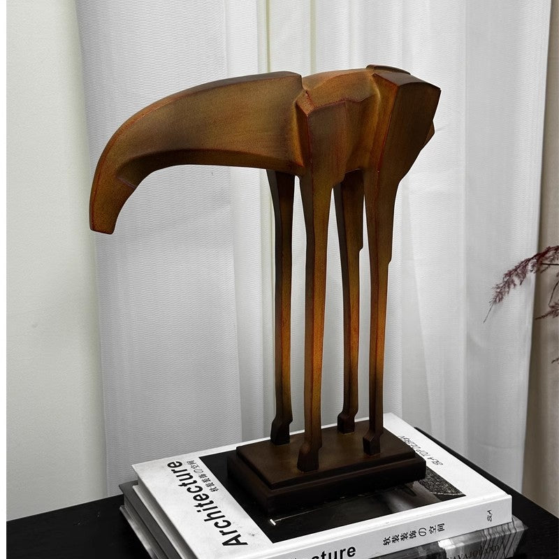 Contemporary Abstract Wooden Sculpture