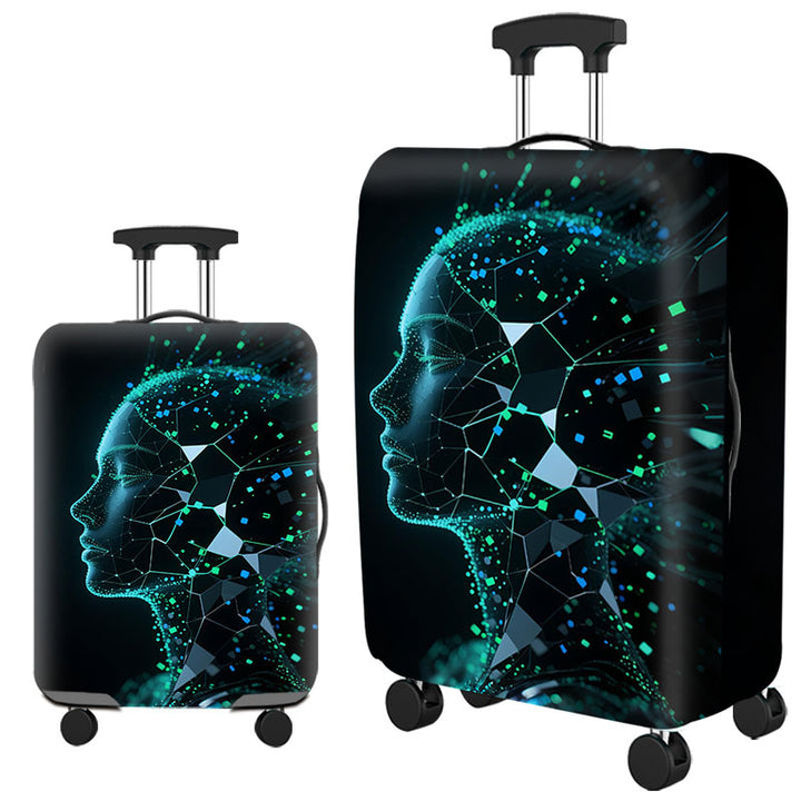 Tropical Leaf Print Hard Shell Luggage Kalsten