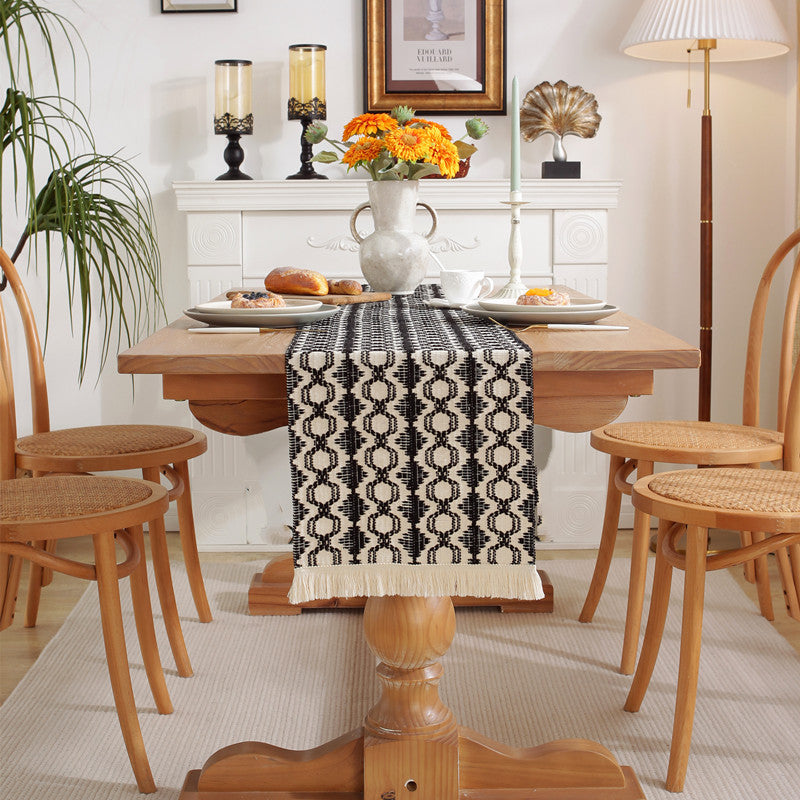 Modern Tasseled Table Runner