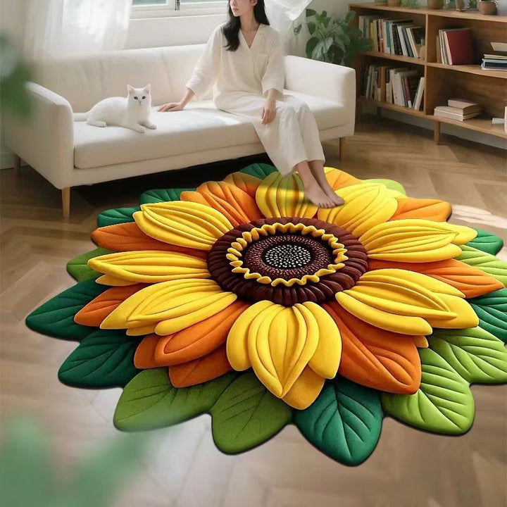 Floral-Themed Memory Foam Area Rug Kalsten