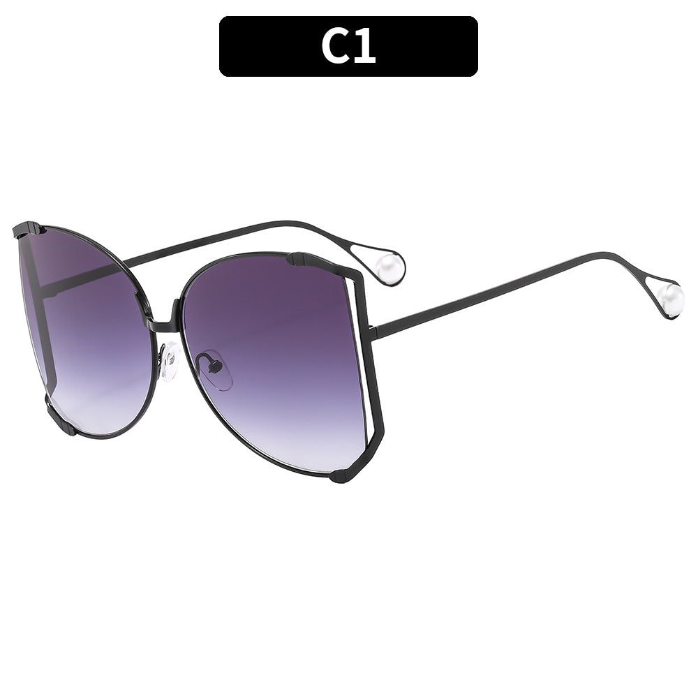 Oversized Geometric Cat-Eye Sunglasses
