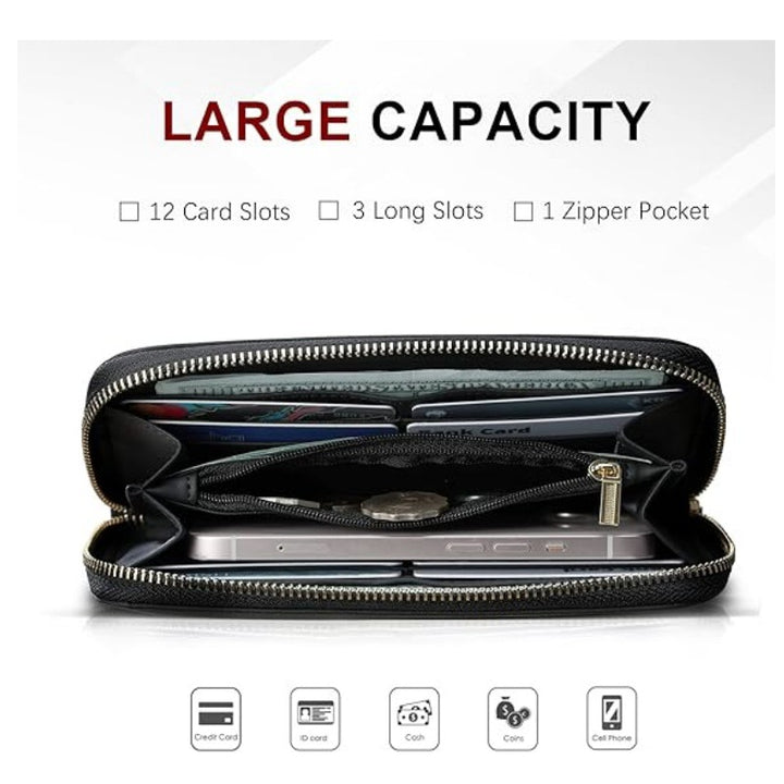 Elegant wallet with practical zipper and card slots Kalsten