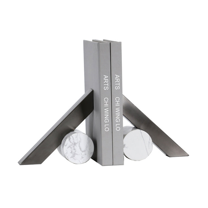 Modern Geometric Metal Bookends