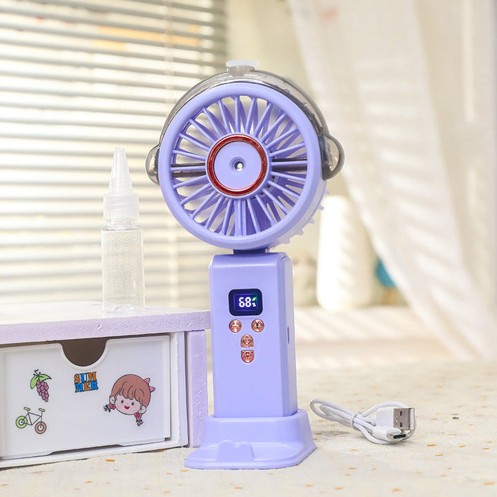 Women Portable Water Sprayer Fan with Digital Control Kalsten