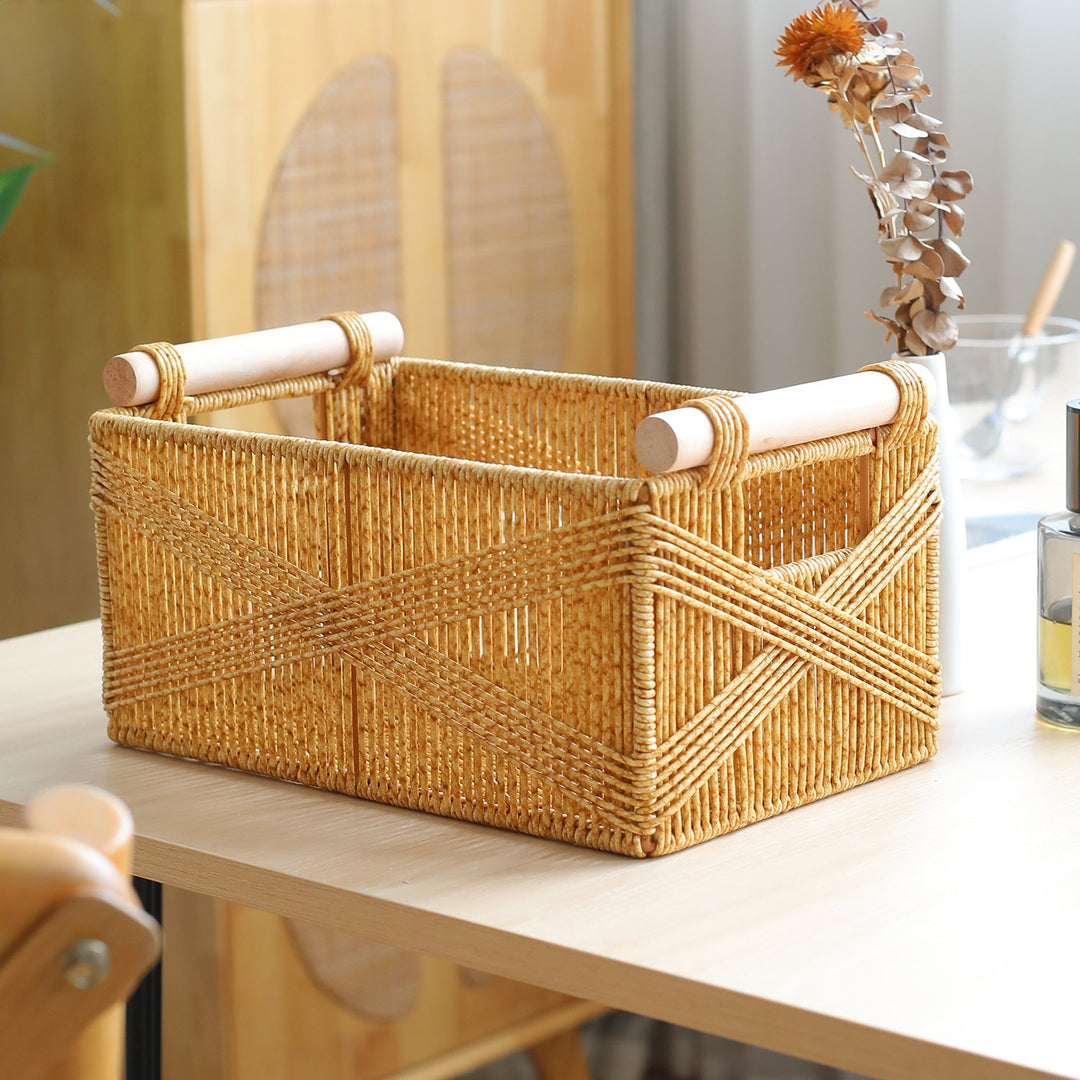 Artisan Crafted Wicker Storage Caddy Kalsten