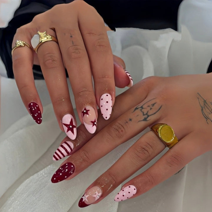 Artful Nail Set with Festive Star Design Kalsten