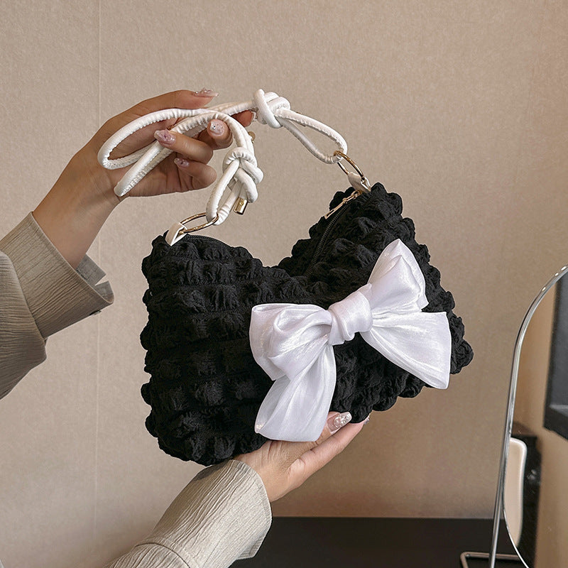 WoBow-Embellished Textured Handbag Kalsten