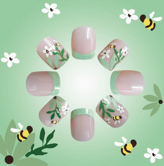 Floral-Themed Acrylic Nail Art Enhancements Kalsten