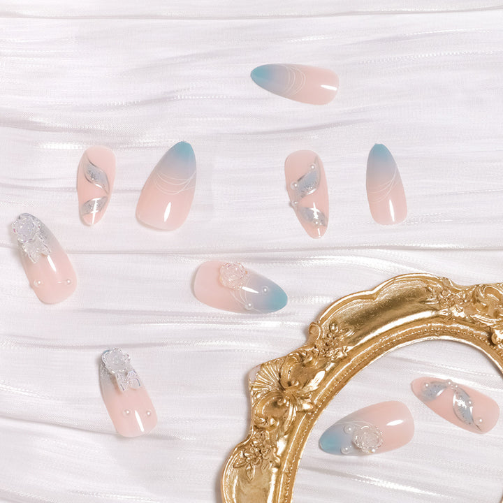 Premium 3D Floral Design Press-On Nails Kalsten