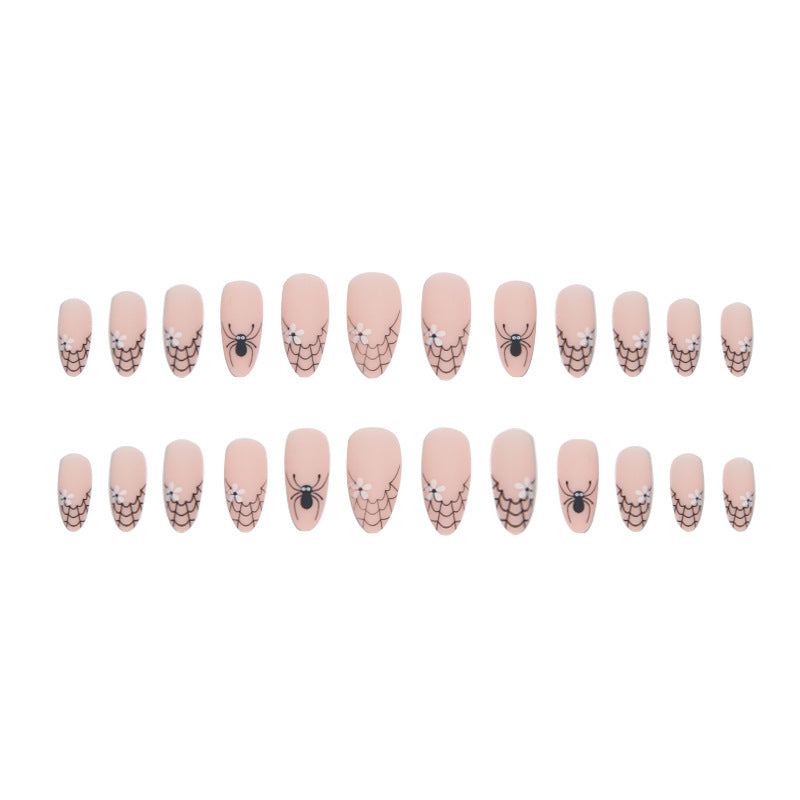 Creative artificial nails with spider web design Kalsten