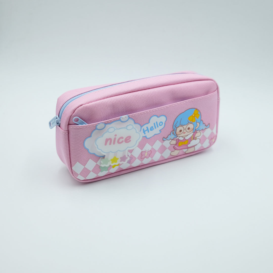 Cute Character Zippered Pencil Case
