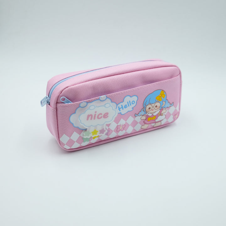 Cute Character Zippered Pencil Case