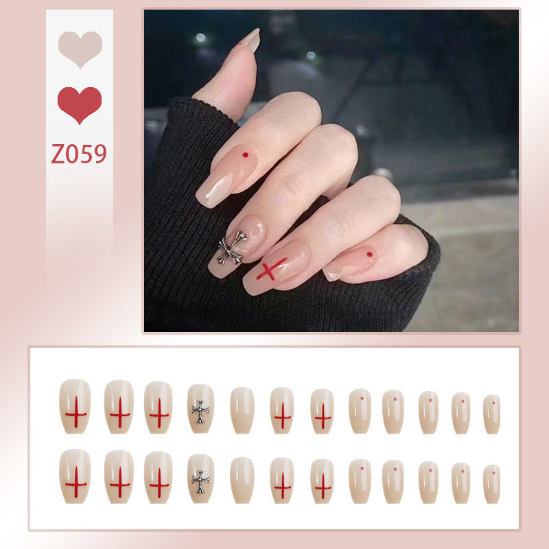 Artificial nail set in elegant minimalist style with creative accents Kalsten