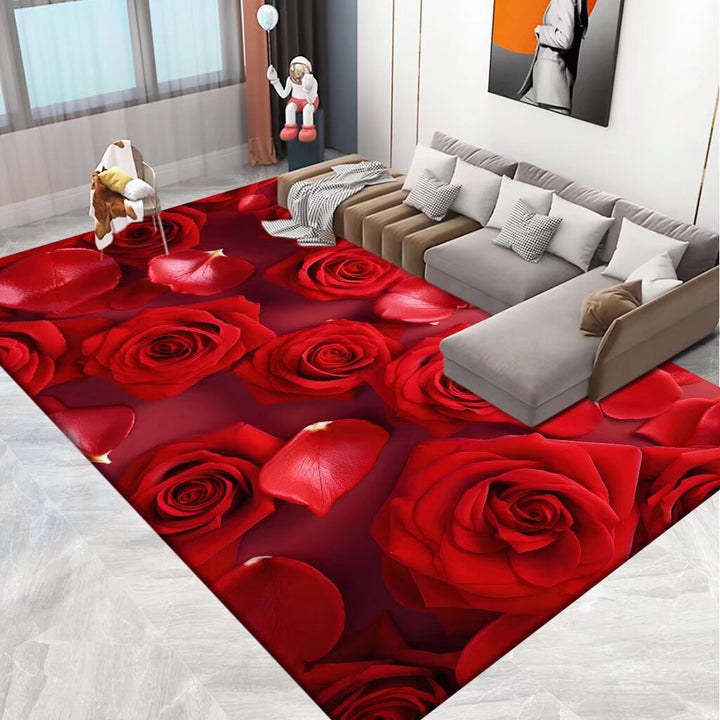3D Printed Floral Area Rug Kalsten