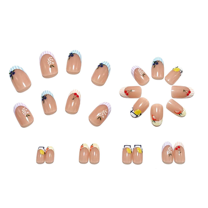 Artificial nails with cheerful flower designs Kalsten