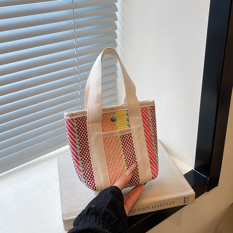 WoColorful Woven Beach Tote Bag Kalsten