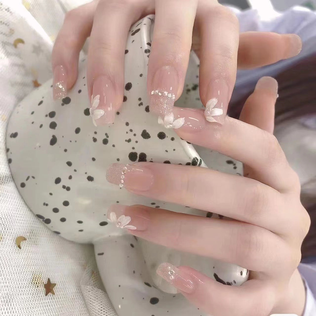 Floral Press-On Nail Set