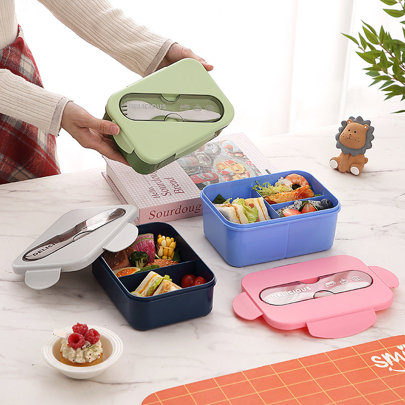 Multi-Compartment Food Storage Bento Box with Airtight Lid