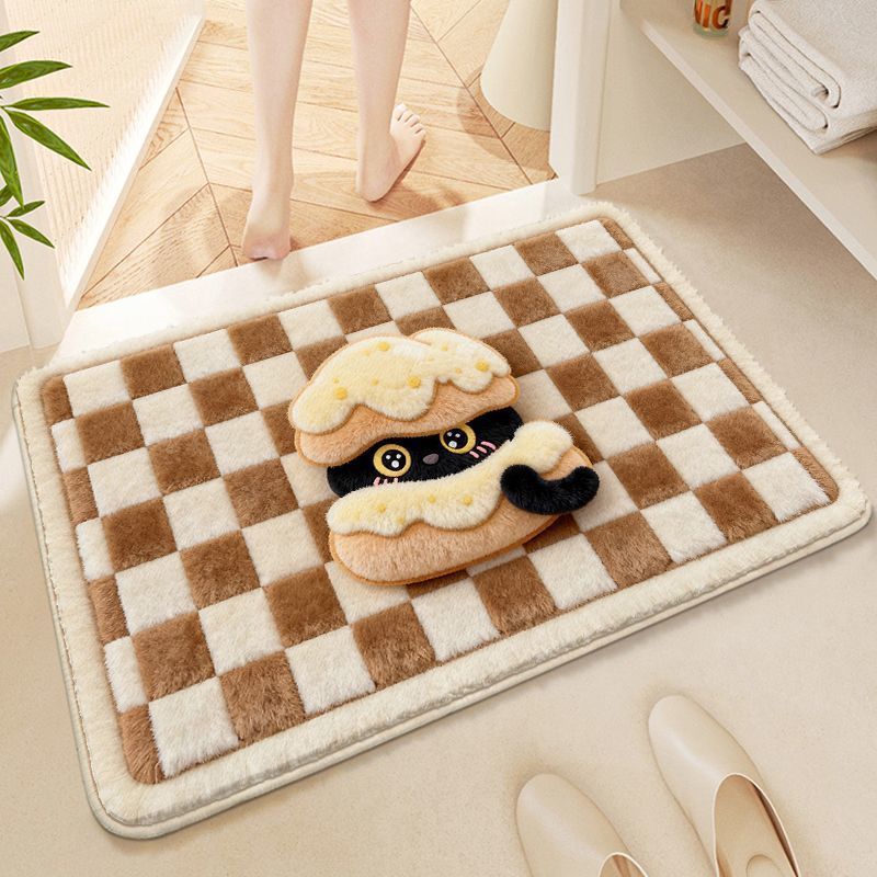 Playful Cat-Themed Bath Mat