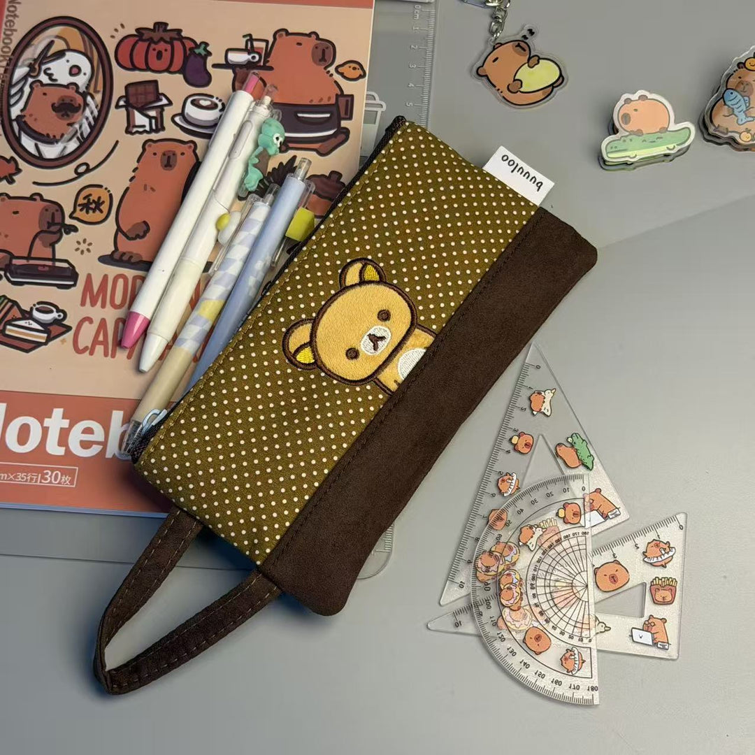 Cute Bear-Themed Zipper Pencil Case