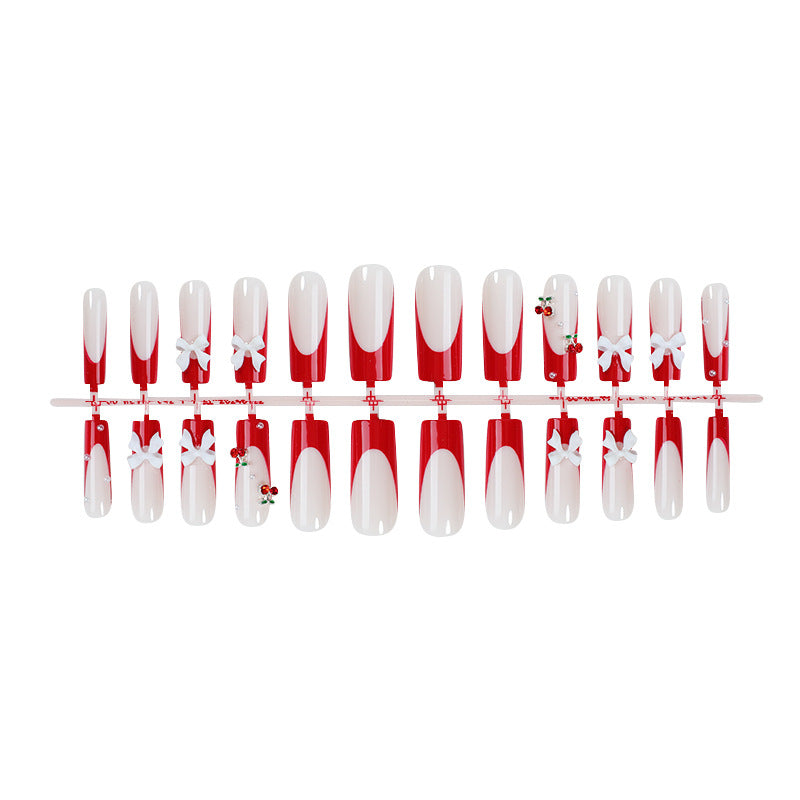 Creative nail set with festive cherry motifs Kalsten