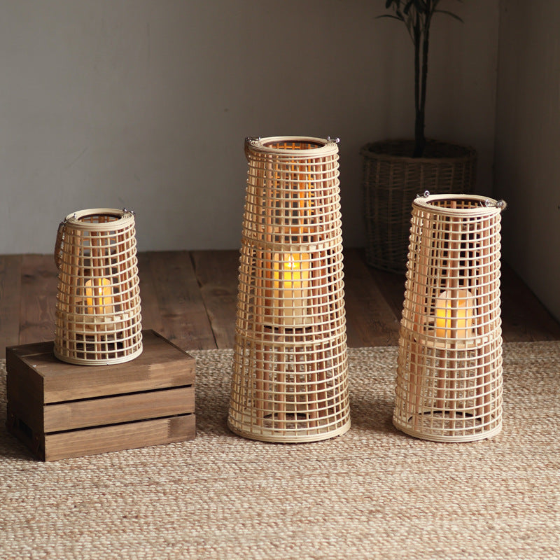 High-quality basket lamp in natural design Kalsten