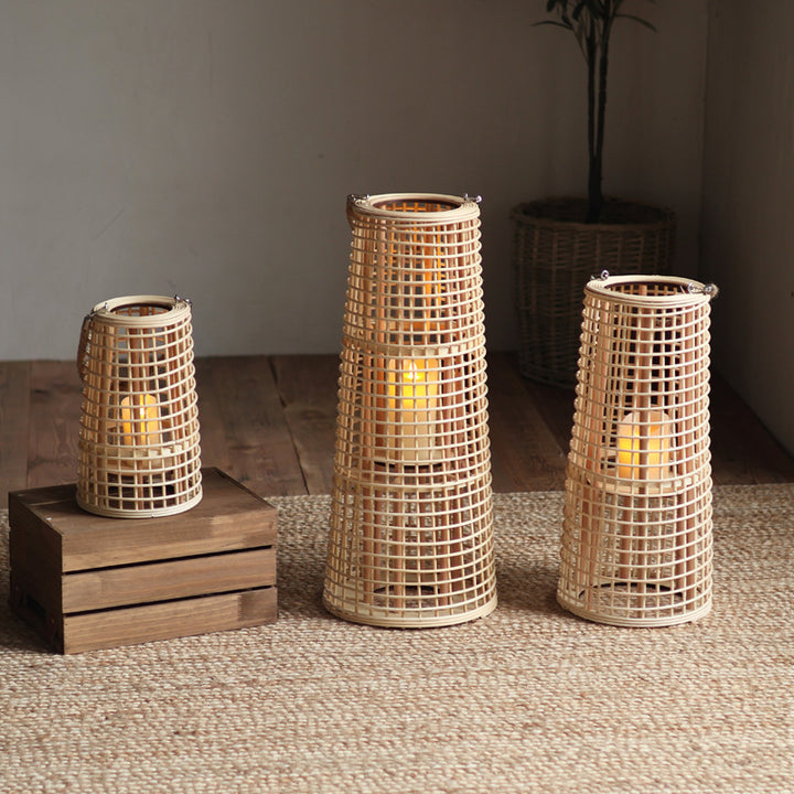 High-quality basket lamp in natural design Kalsten