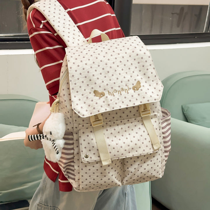 Charming Star-Embellished Casual Backpack Kalsten