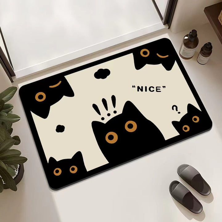 Playful Cat-Themed Entrance Mat Kalsten