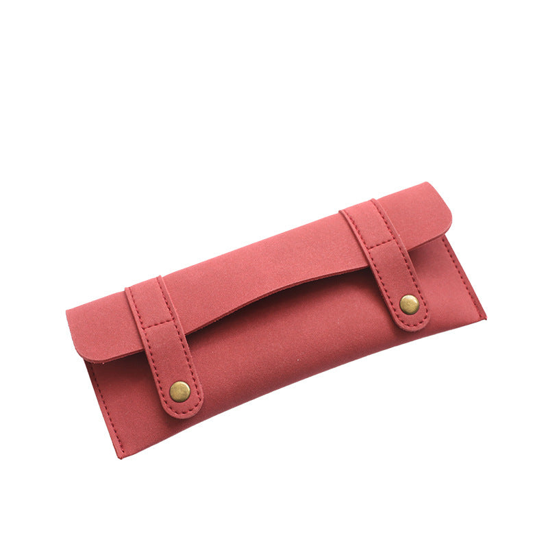 Stylish Leather Pen Roll Organizer