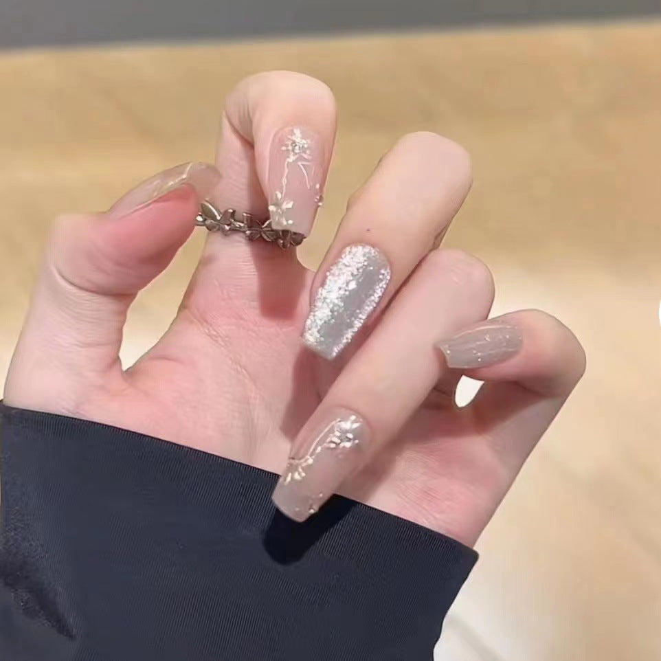 Elegant Sparkling Press-On Nail Set Kalsten