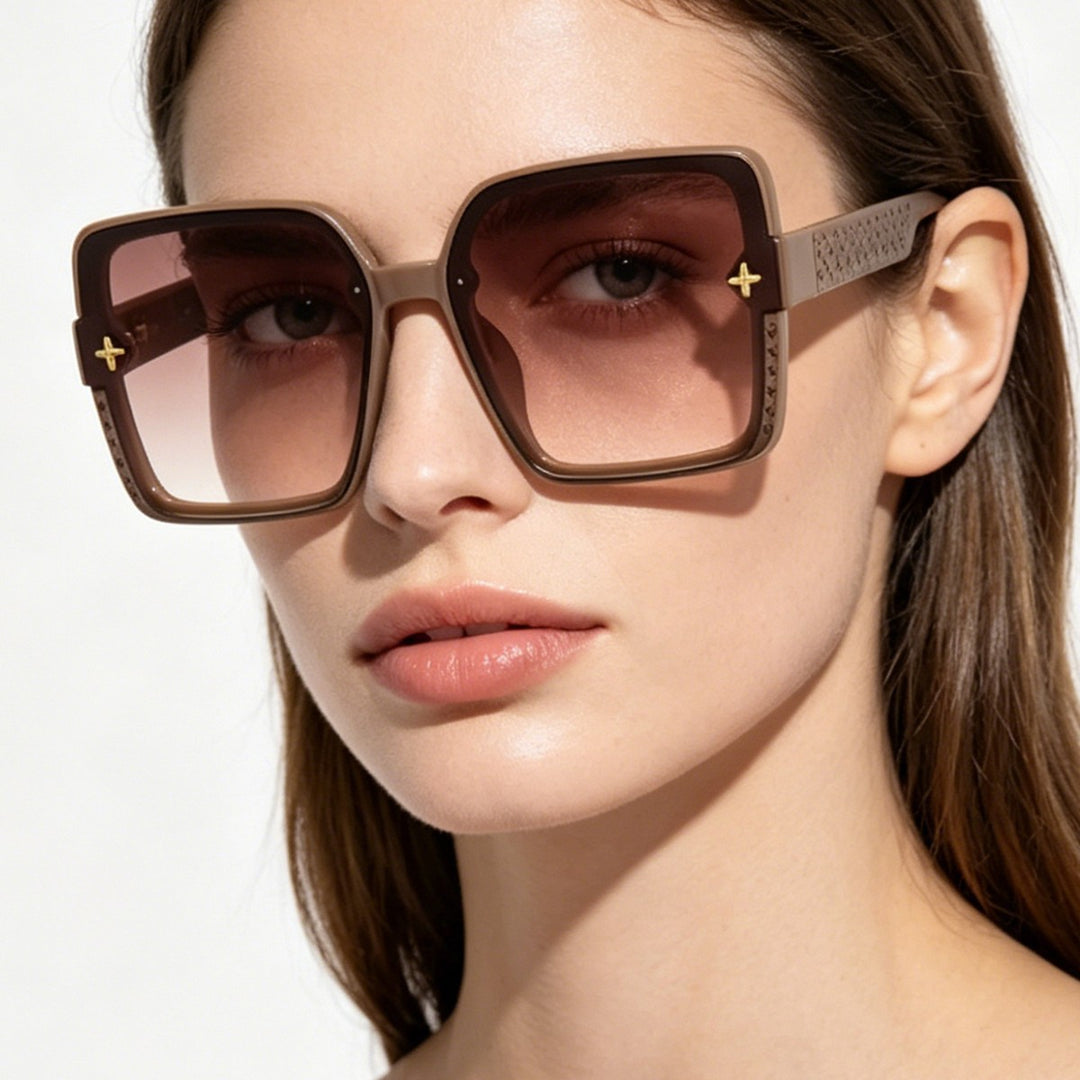 Women's fashionable square sunglasses with embellished frame Kalsten