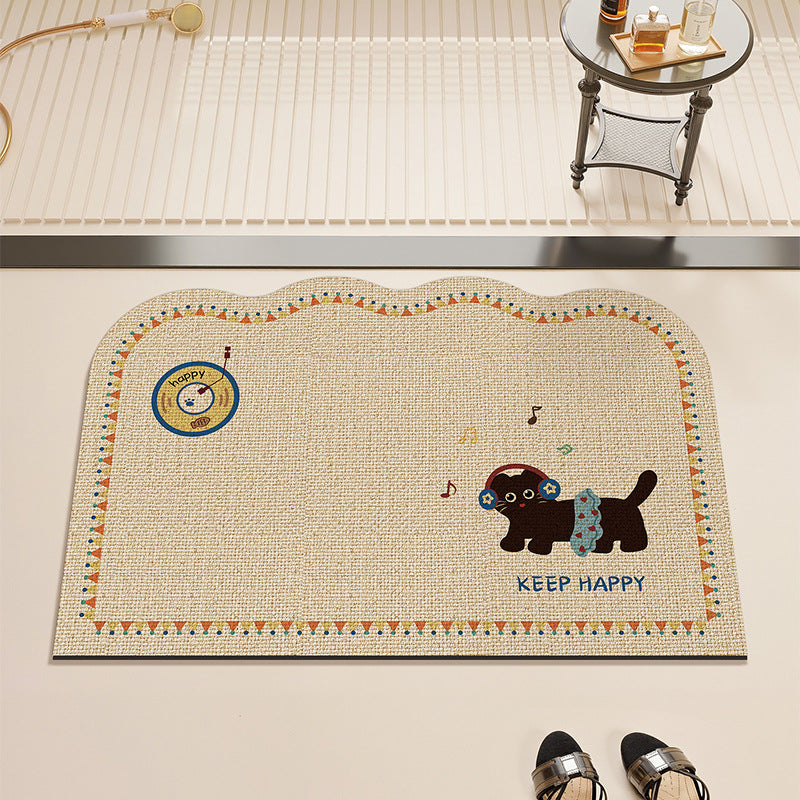 Playful Animal-Themed Kitchen Mat Kalsten